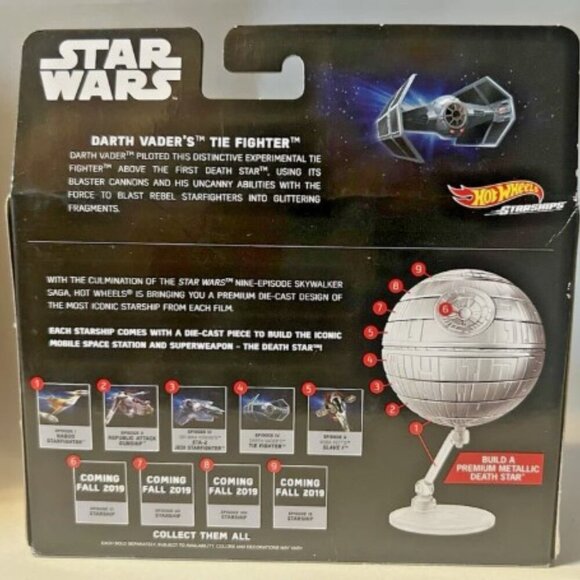 NEW Hot Wheels Star Wars Commemorative Series Darth Vader’s Tie Fighter - Picture 3 of 4